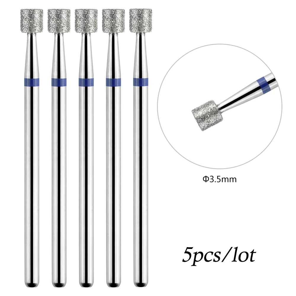 5pcs/lot Drill Bits for Nails Diamond Heads to Nails Milling Cutter for Manicure Cuticle Nail Cutter Tips Accessories Tools 6