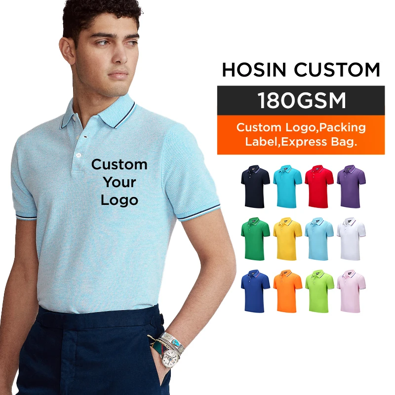 Golf Polo Shirts Men Logo Custom Golf Shirts Logo Men Golf Shirt