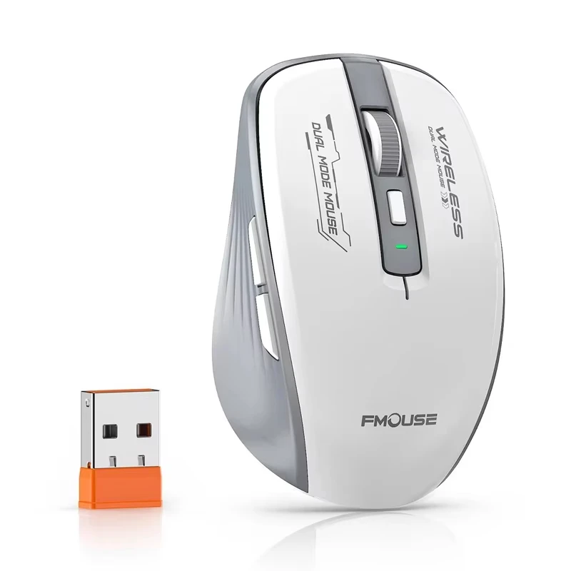 Enhanced Wireless Bluetooth Dual Mode Mouse - Silent & Portable with 1600 DPI