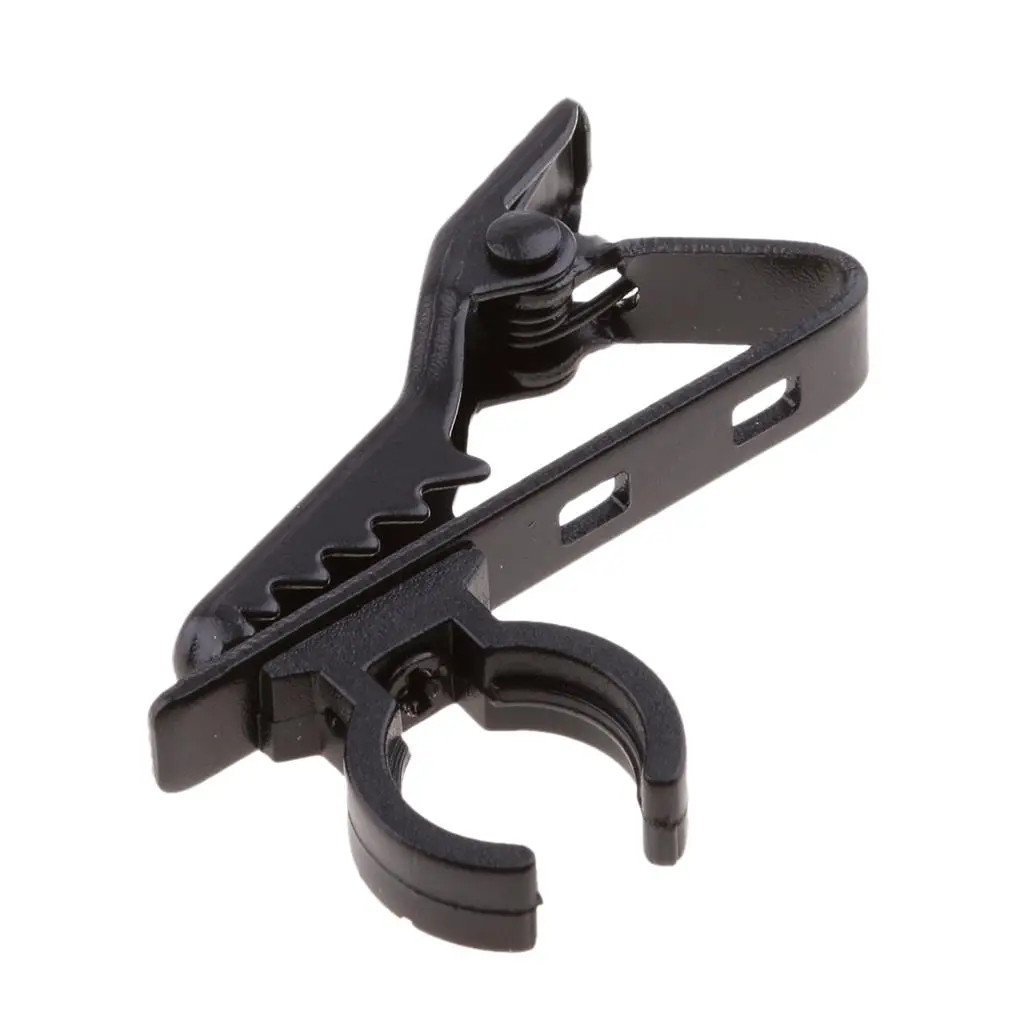 10Pcs Black Metal Mini 12mm Dia Lavalier Lapel Collar Clip Mic Microphone Holder Grip for Nady Headset