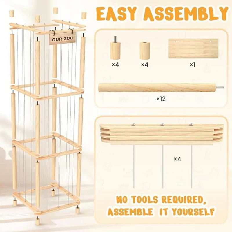 Stuffed Animal Storage & Organizer, Holder for Toys, To Assemble, Ideal for Bedroom and Doll Storage, Black Friday Deals - 4