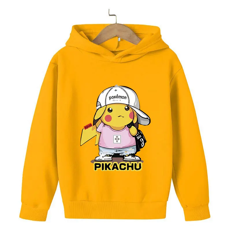 newborn baby clothes set girl 2022 New Trend Children's Clothing Set Pikachu Print Long Sleeve Hoodie + Pants Boys and Girls Cotton Suits Children's Casual We baby outfit sets girl Clothing Sets