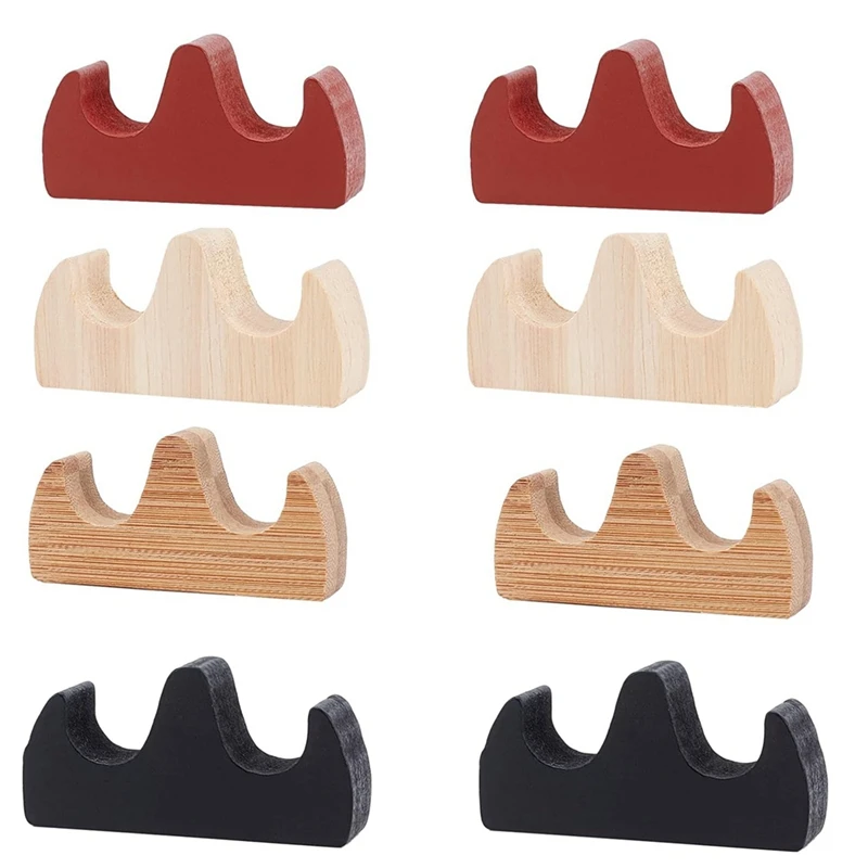 

Painting Brush Rest Stand Writing Brush Rack 4 Color Calligraphy Brush Holder Fire Shaped Wooden