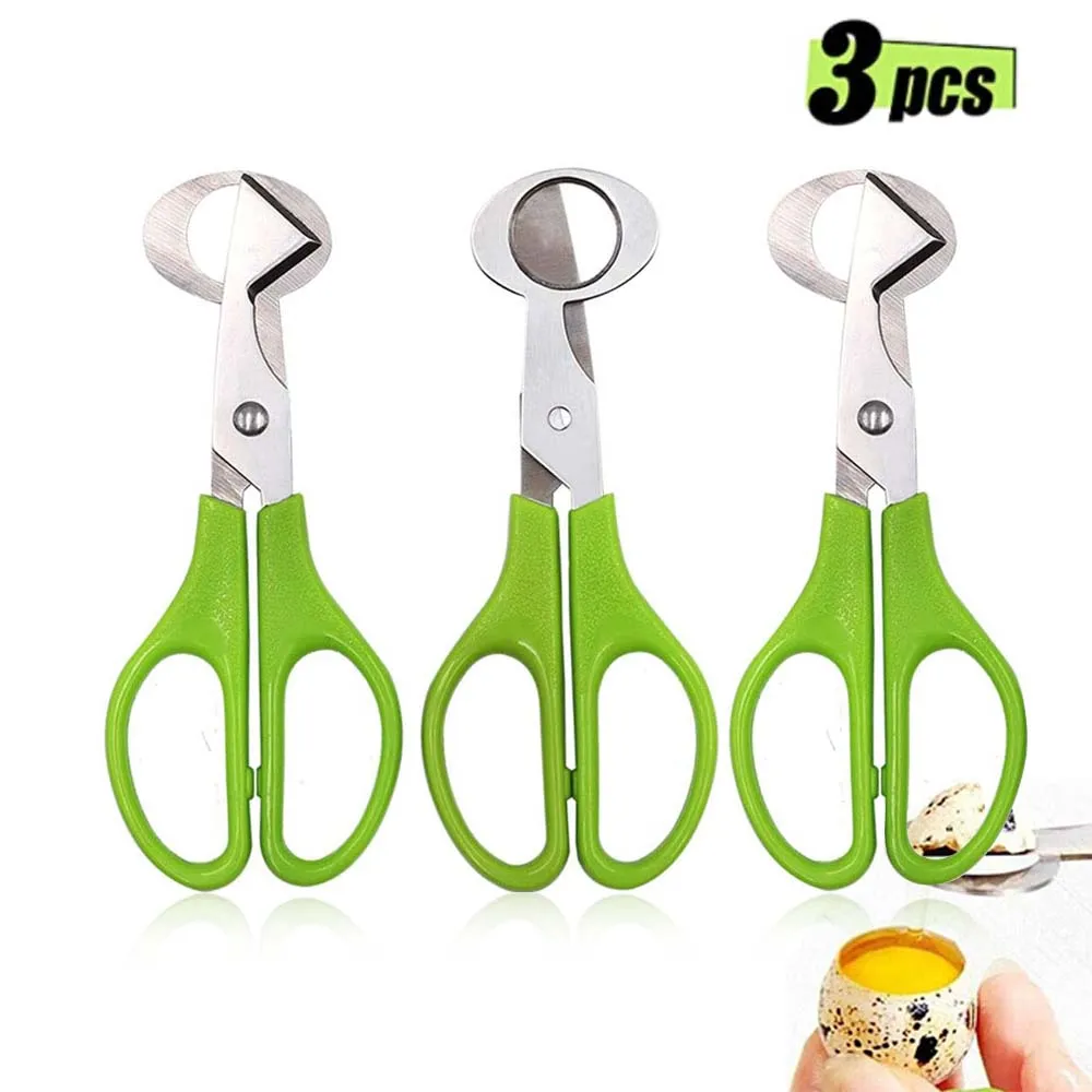 3Pcs Quail Egg Cutter Scissors Kitchen Egg Shears Tool Stainless Steel Clipper Pigeon Opener Garden Accessories for Baking Tools