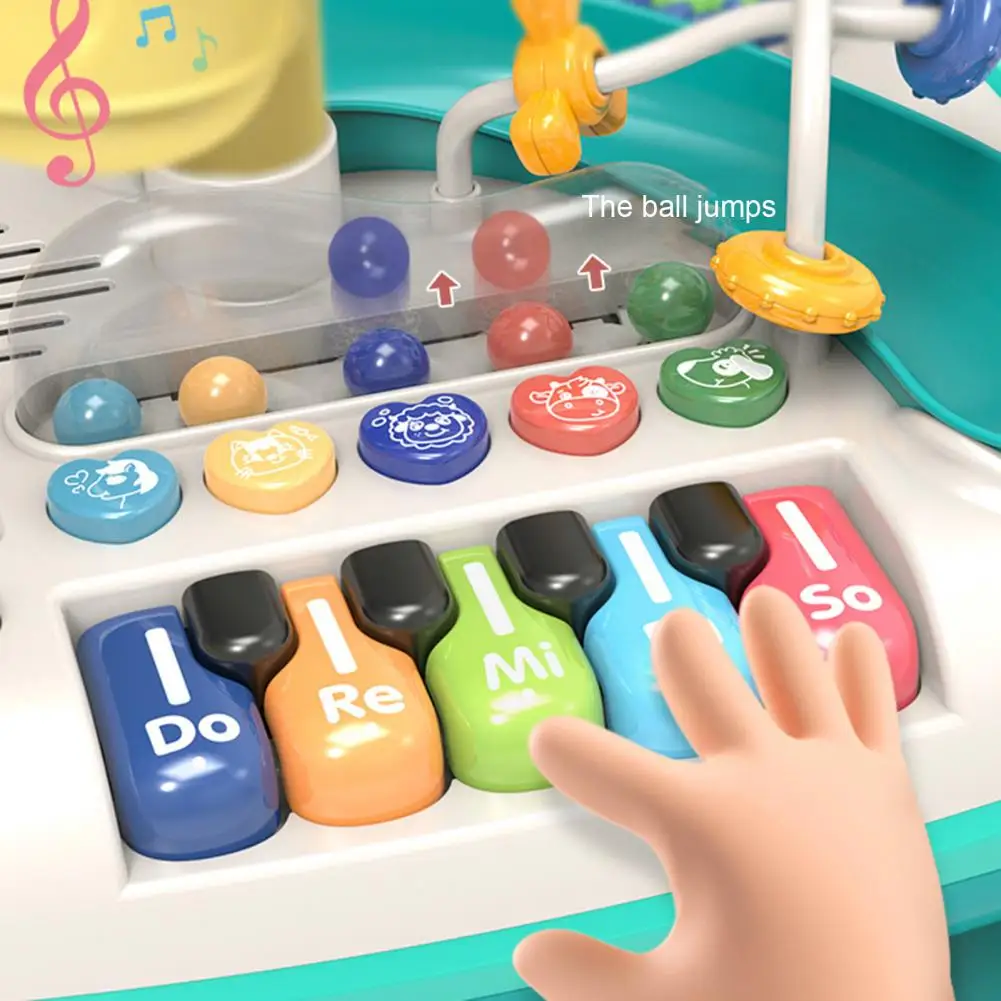 Baby Musical Instruments Toy Educational Baby Activity Table with Piano Ball Slide Musical Instruments for 1-3 Year Old Boys 5