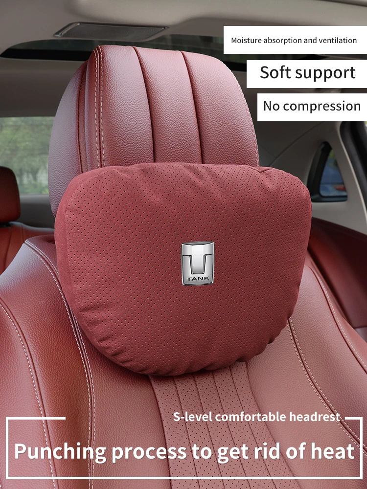 For Great Wall TANK 300 400 500 700 car neck pillow Headrest Neck Support Seat Lumbar Cushion Breathable Soft Neck Pillow