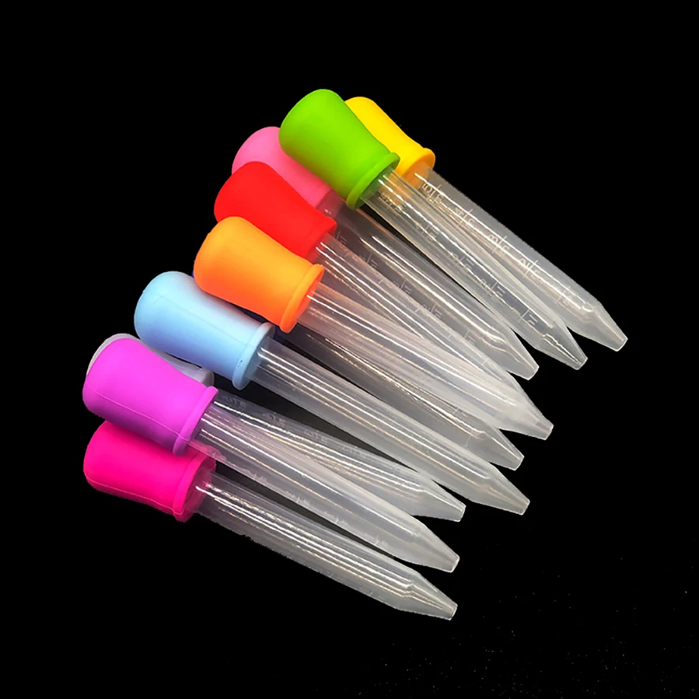 Silicone world 5ml Silicone Plastic Pipette Dropper Feeding Medicine Liquid Eye Ear Pipette Dropper Lab Experiment Supplies Tool