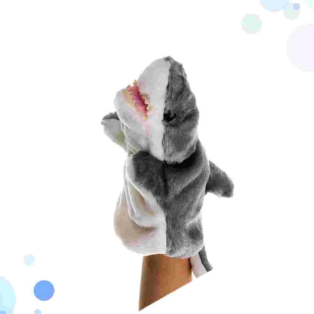 

Creative Stuffed Hand Puppet Adorable Animal Shark Funny Cartoon Plush Toy Gift for Kids (Grey)