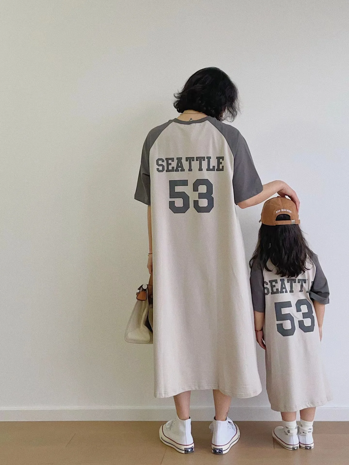 

Mother Daughter Dress Girls Summer Cotton Long Dress Letter Print Split Fashion Casual Teenager Clothes