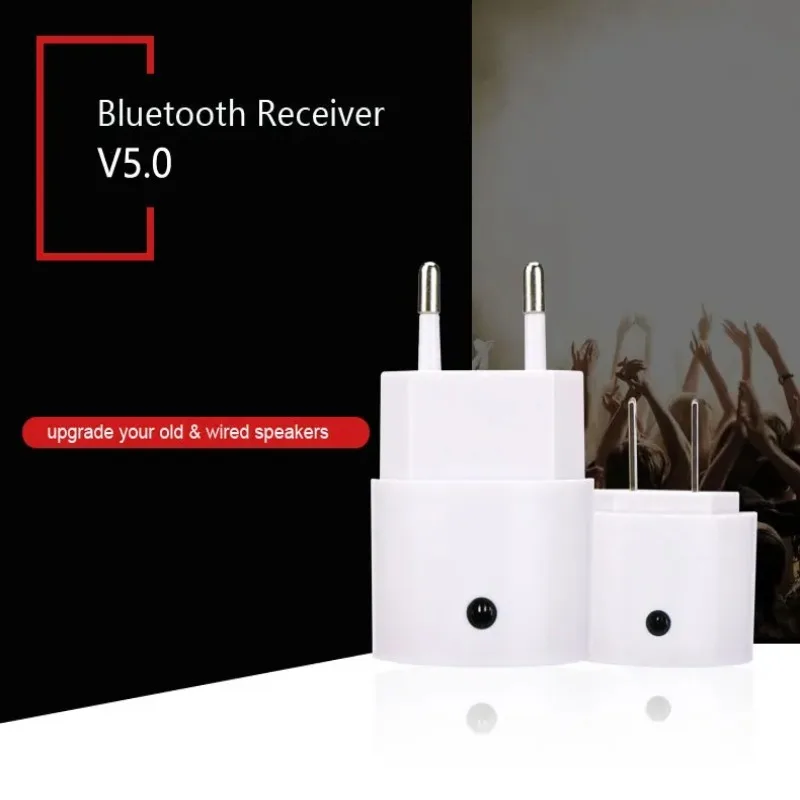 Bluetooth Audio Receiver AC 110V 220V Audio Adapter USB Wall Charger Wireless Bluetooth Receiver Adapter 3.5MM AUX V5.0 Audio Music Receiver EU US Plug
