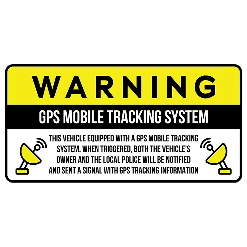 

4 "* 2" Предупреждение GPS мобильным трекингом Системы наклейки, виниловые наклейки