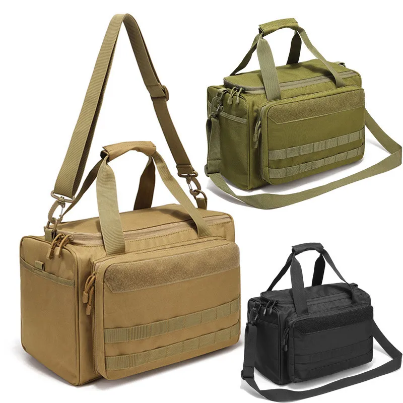 

Tactical Gun Range Bag Deluxe Pistol Shooting Range Duffle Bags Tactical Bag for Handguns and Ammo Competition Range Bag