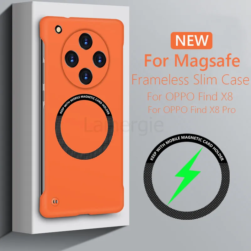 Frameless Magnetic Slim Wireless Charging Case - Hard Back Cover