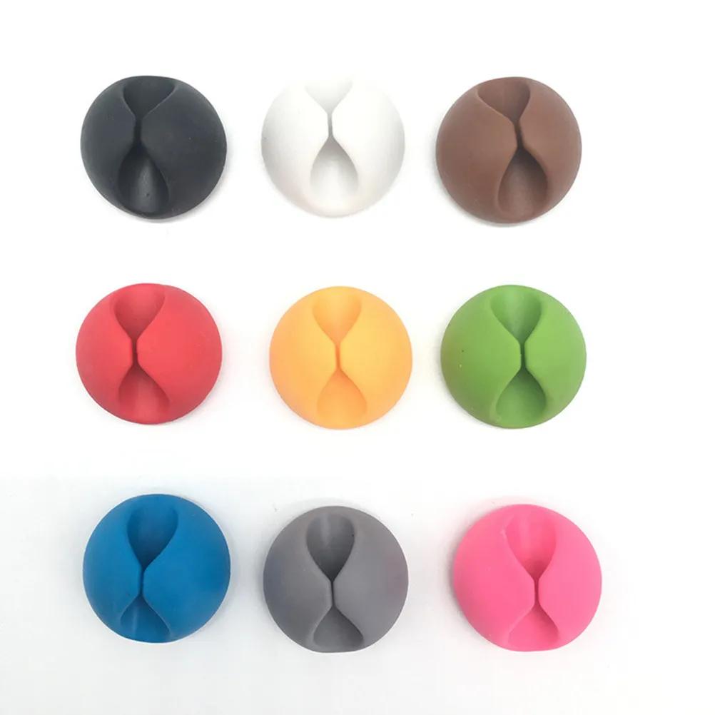 20Pcs 케이블 클립 정리 세트 헤드폰 충전기 용 헤비 듀티 접착식 데스크 와이어 관리 키트 USB 코드 홈 오피스 기숙사
