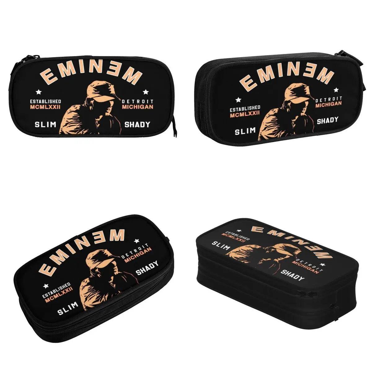 Singer Eminem Pencil Cases Creative Hip Hop Music Album Pen Bags Girls Boys Large Storage School Supplies Gifts Pencilcases