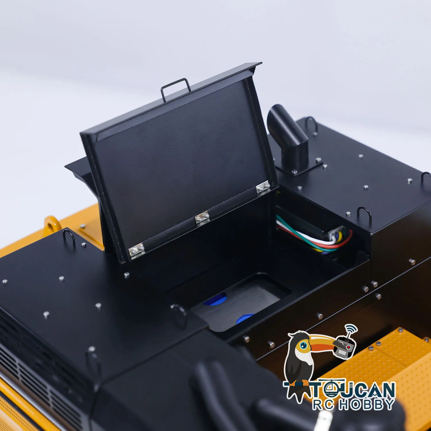 S4ef90cec92ae4e788f4ec477542567b4M Kabolite 1/14 SY980H SANY wykończona metalowa hydrauliczna koparka RC K980 ciężka PL18 sterowanie radiowe Model koparki jako zabawki na prezenty