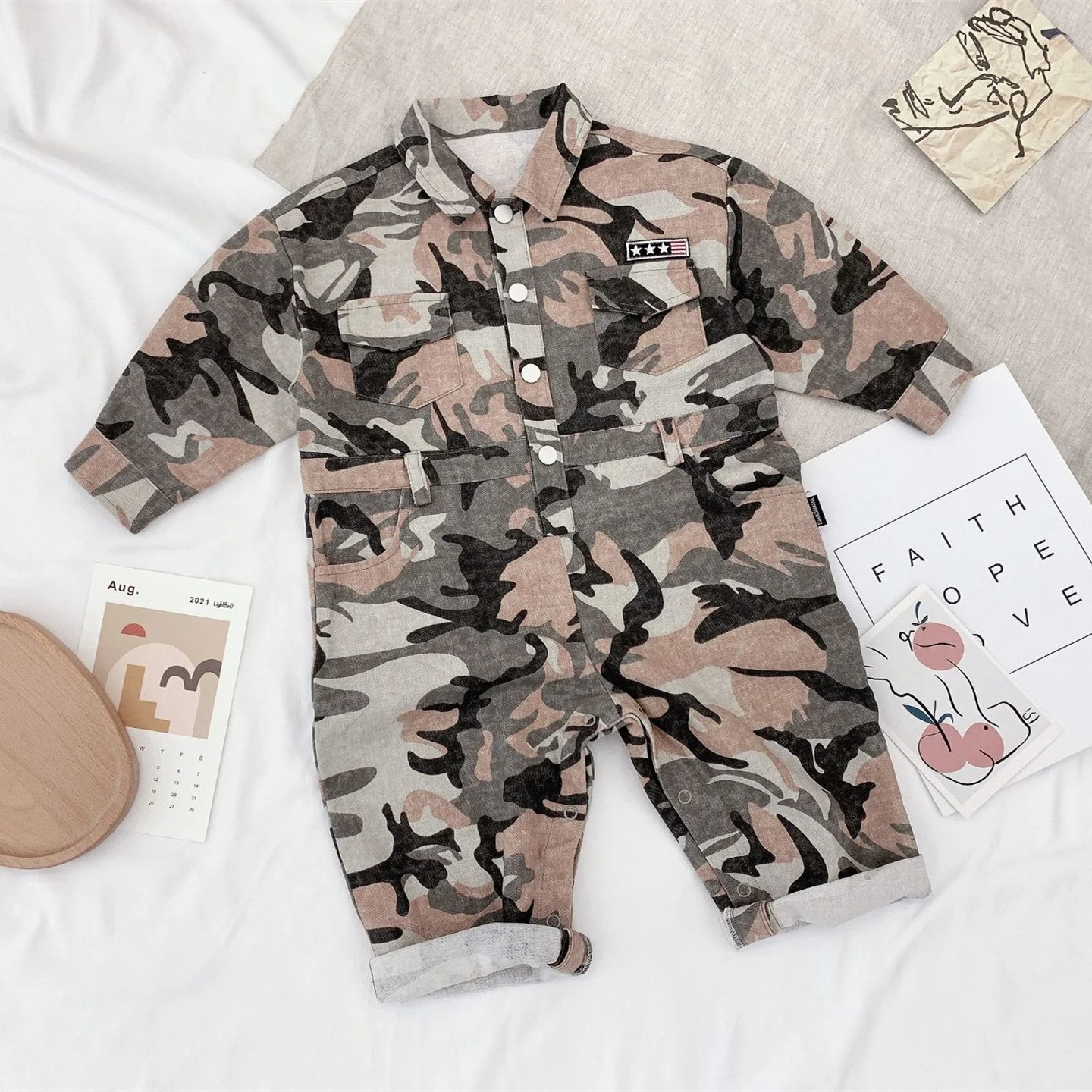 Camouflage Toddler Boy Clothes Autumn Kids Long Sleeve Jumpsuit Children Romper Playsuit Fashion Baby Overalls Boys Pants