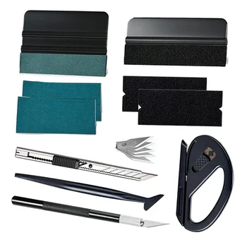 Vinyl Wrap Tool Kit Car PPF Protection Film Squeegee Vinyl Tool Car Tint Kit Microfiber Felts Wrap Knife Spatula for Vinyl 1