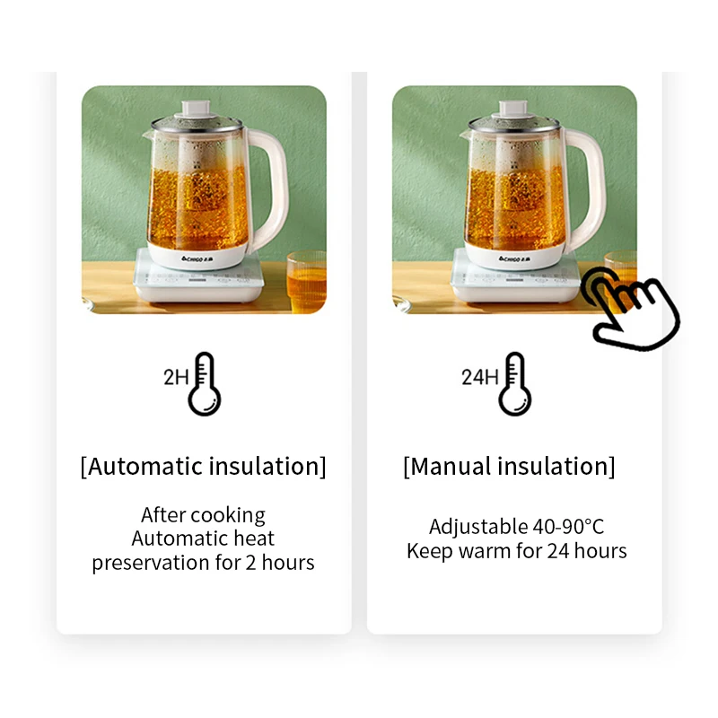 New 2024 220V CHIGO Health 1.8L pot automatic multifunctional tea maker household electric heating kettle CHIGO 2