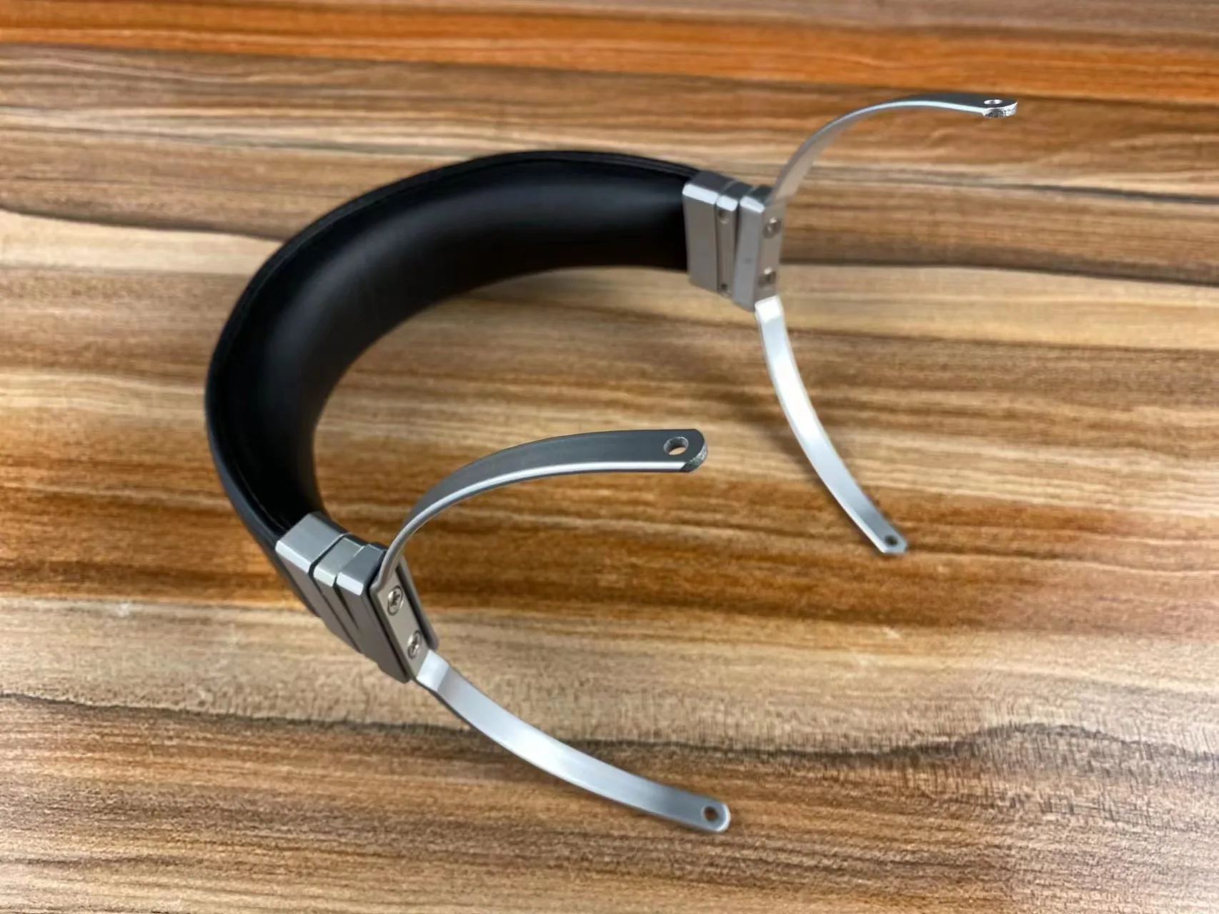 DIY 85mm-115MM Hook opening Headband For Large Headphones Metal Braket 360 Degree Rotatable Genuine Sheepskin Leather Top band