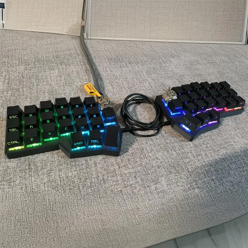 Corne V4 분할 키보드 키트, 인체공학 맞춤형 단일 모듈 지지대 VIA 유선 기계식 키보드 키트, 사무실 액세서리용