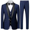 New Costume Clothing Luxury Party Stage Men's Suit Groomsmen Regular Fit Tuxedo 3 Peice Set Jacket+Trousers+Vest Blazers Pants 2