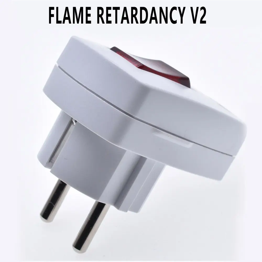 Professional Travel With ON-OFF Rewireable Power Swtich Plug Adapter Power Plug Receptacle Connector