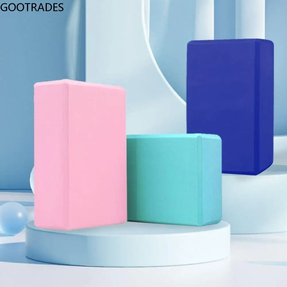 High Density Yoga Foam Blocks Bodybuilding Equipment EVA Non-slip Yoga Block Solid Color Lightweight Props Brick Balance