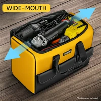 Sac à outils de 17 pouces, grand sac à outils avec 6 poches extérieures, sac à outils pour électricien, pour les amateurs de bricolage et les artisans 3