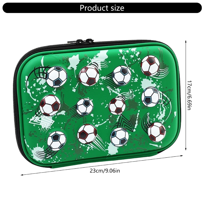 축구 패턴 펜 가방 3D 편지지 가방 연필 케이스 메이크업 가방 학교 사무용품 대용량 연필 드롭 배송