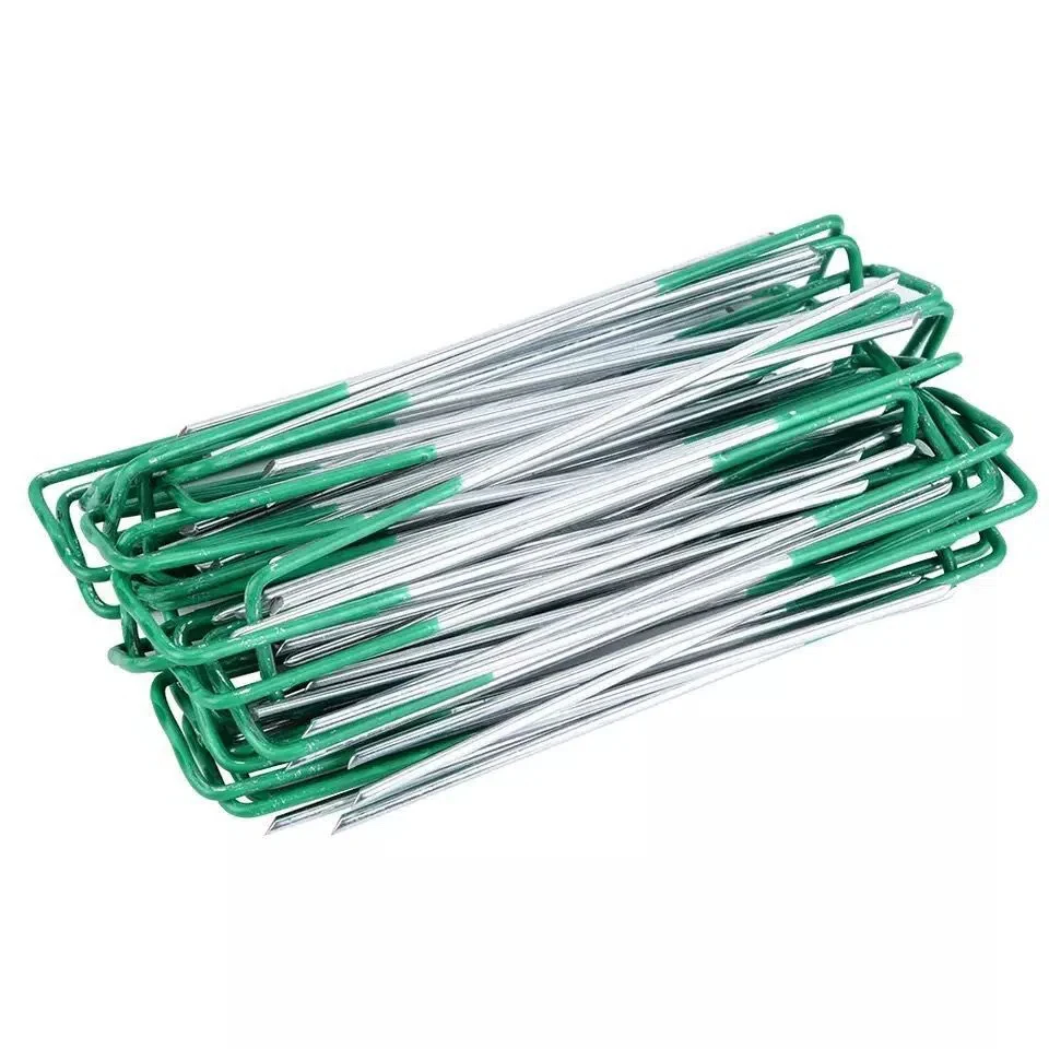 Garden Stakes U-Shaped Steel 10Pcs