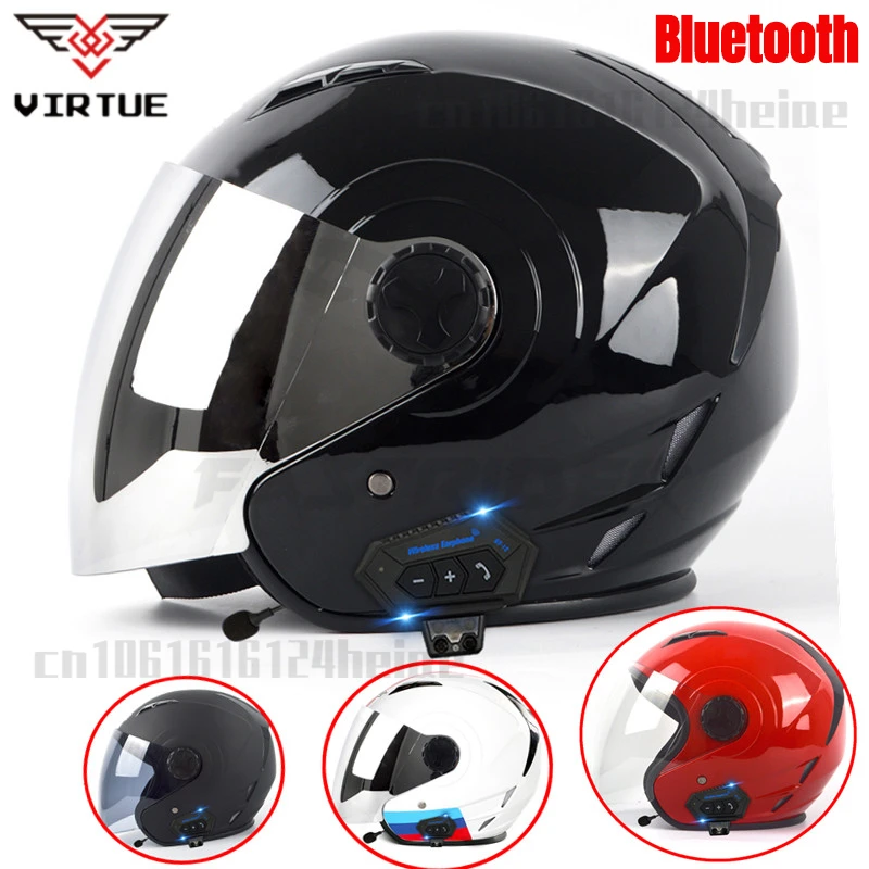 VIRTUE 블루투스 오토바이 헬멧 남자 여자 이어폰 무선 스피커 오토바이 ..
