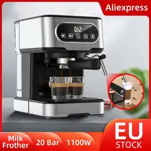 

20 Bar Coffee Machine Coffee Maker 1100W Semi Automatic Milk Frother Cafetera Cappuccino Maker Espresso cafetera Home Appliance