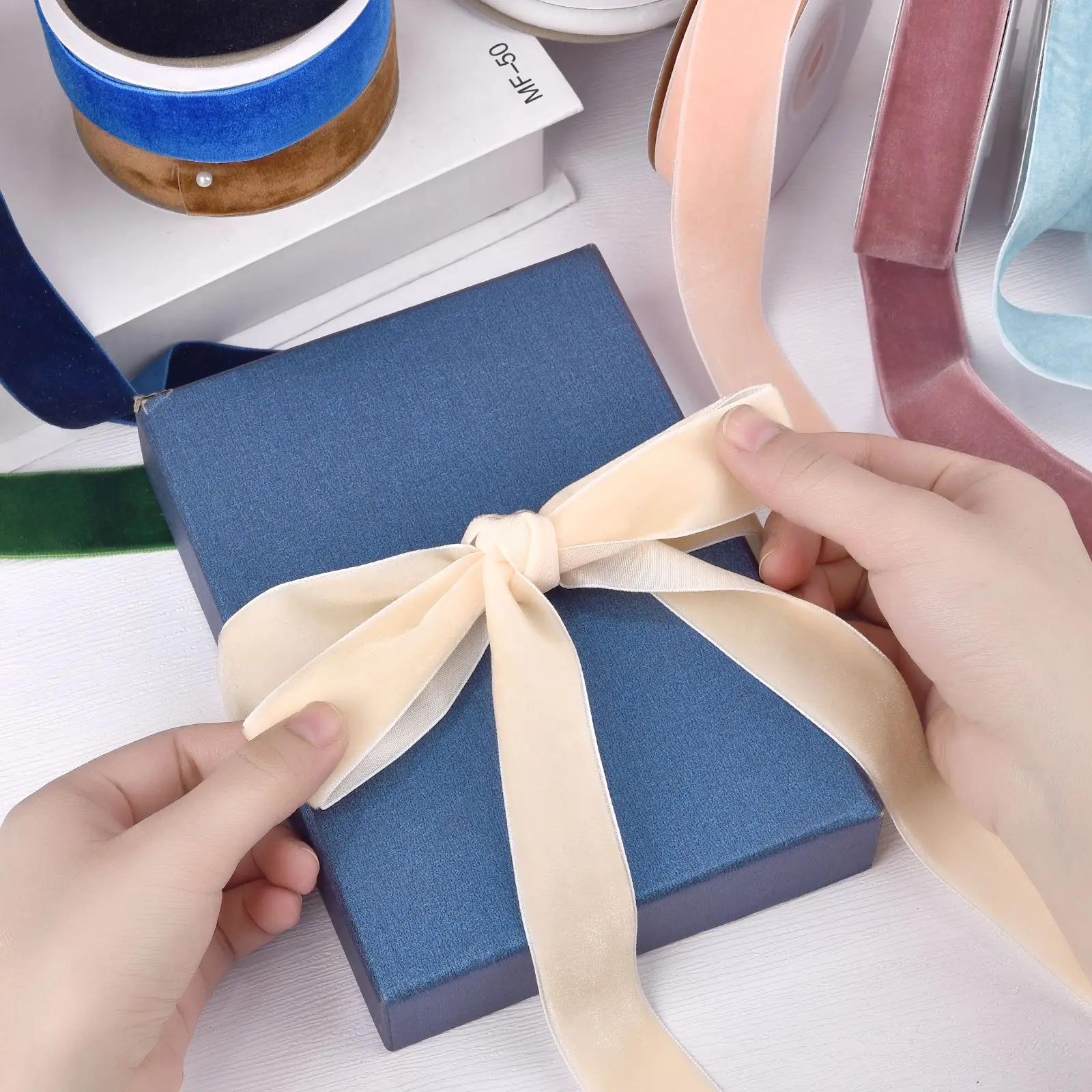 Velvet Ribbon 5Yards/Lot 10mm 25mm For Wedding Party Decoration Handmade Ribbon Gifts Wrapping Hair Bowknot DIY Christmas lace ribbon cotton ribbon