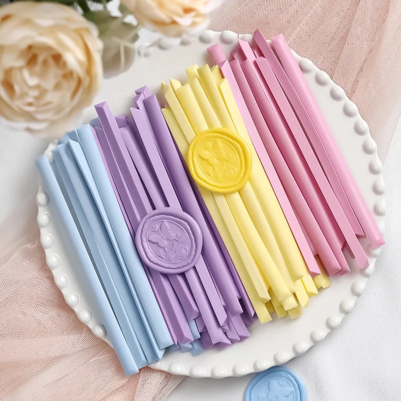 Seal Wax Sticks For Melting Glue Gun Sealing Wax Sticks Wedding Party Invitation Sealing For Fashion Gift Decoration 10pcs