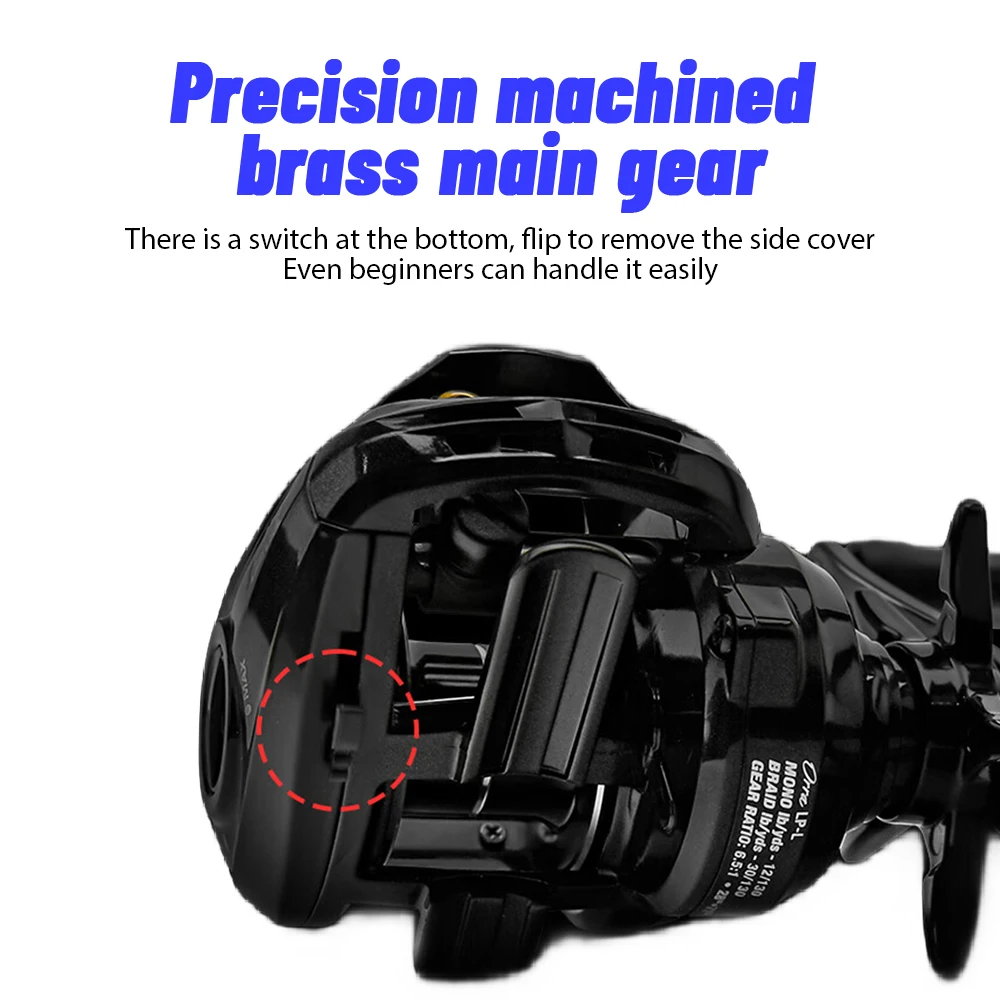 Abu Garcia Original ORRA Baitcasting Fishing Reel 5 + 1 BB Gear Ratio 6.5:1 Magnetic Braking System Max Drag 5KG Weight 215g fishing reel