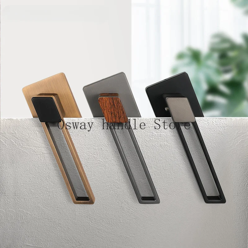 

Light Luxury Split Zinc Alloy Home Interior Door Lock Modern Minimalist Silent Mechanical Handle Door Lock Furniture Door Pulls