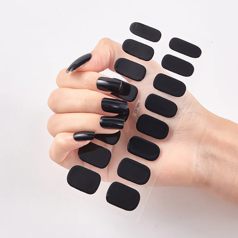 Baking Free Nail Stickers Wholesale Solid Color Nail Stickers Simple Waterproof Nail Stickers Full Color Solid Color Stickers