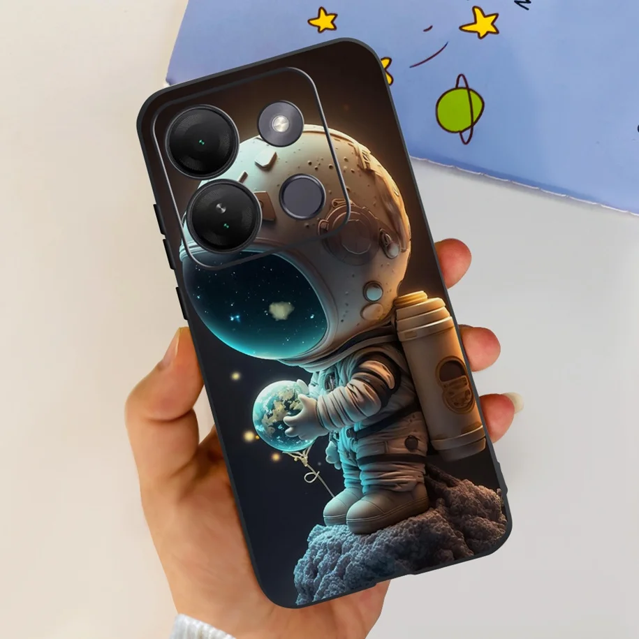 Luxury Marble Soft Silicone Back Cover Phone Case for Infinix Smart 7 Series