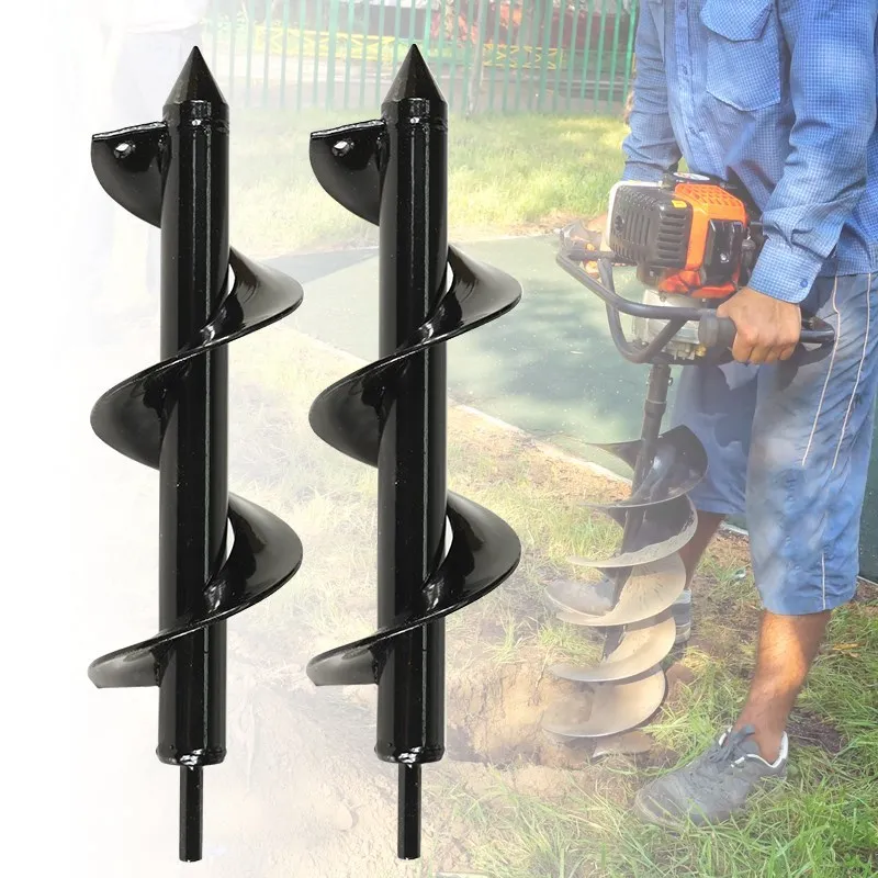 CMCP Garden Auger Spiral Drill Bit Hex Shaft Auger Yard Gardening Bedding Planting Post Hole Digger Tools