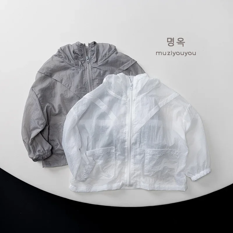 Description Picture 5 of itemChildren's Summer Lightweight Sunscreen Jacket 2025 New Style for Boys and Girls, Korean Version, Japanese Outdoor Top Coat