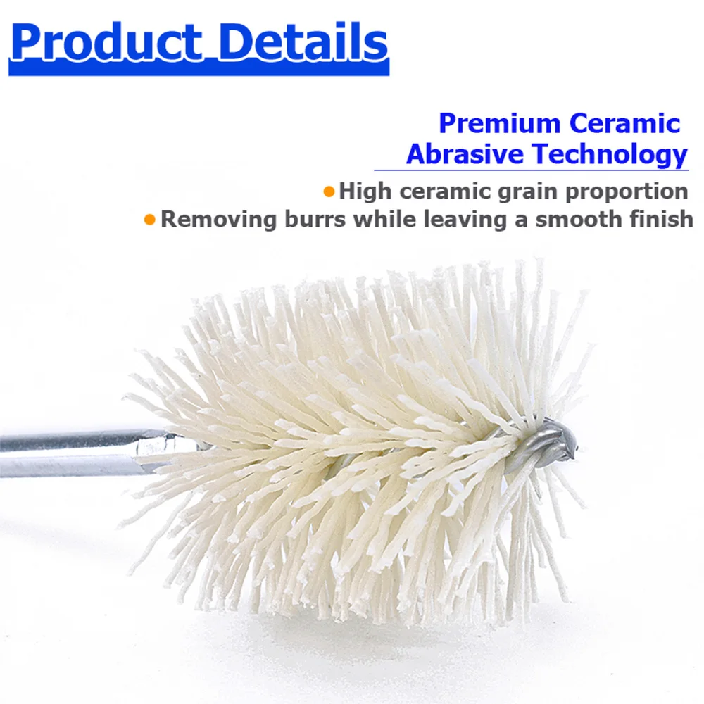 Ceramic Abrasive Nylon Tube Brushes for Surface Prep and Polishing