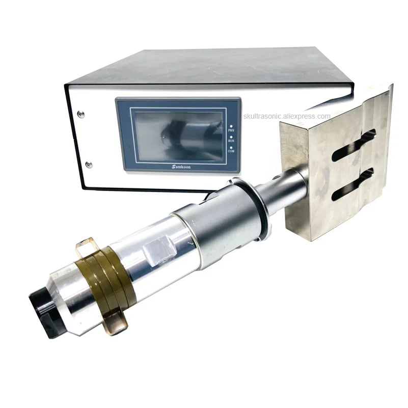 

20KHz 2000W Amplitude Adjustable Ultrasonic Welding Generator Transducer And 120*8mm Titanium Horn For Plastic Welder