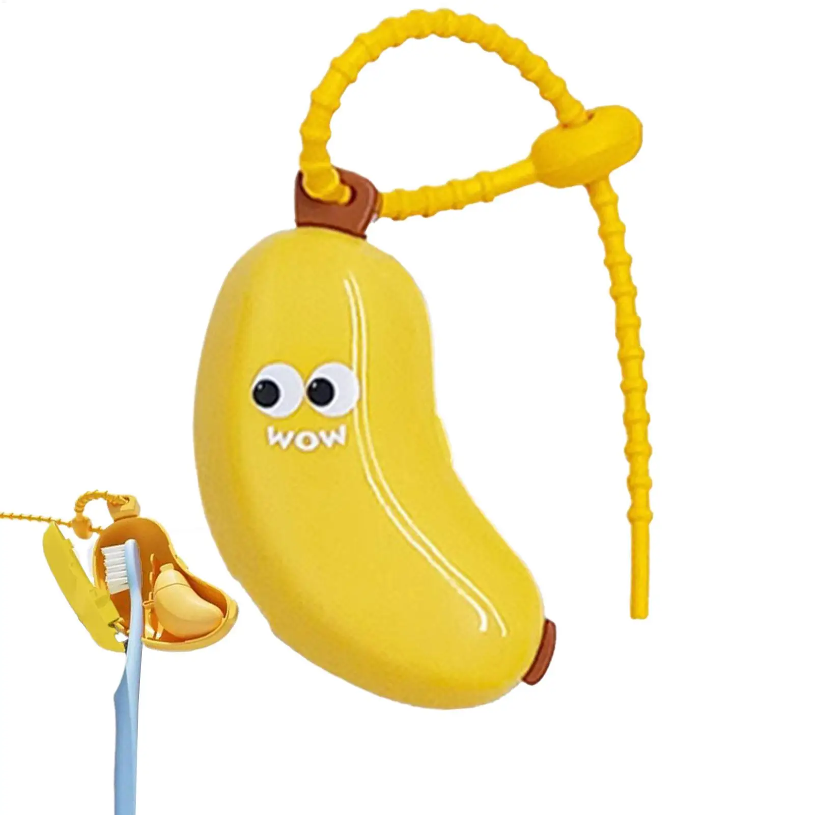 Toothbrush Covers Banana Shape toothbrush case travel storage box dustproof cover protective cover clip Toothbrush Head Covers