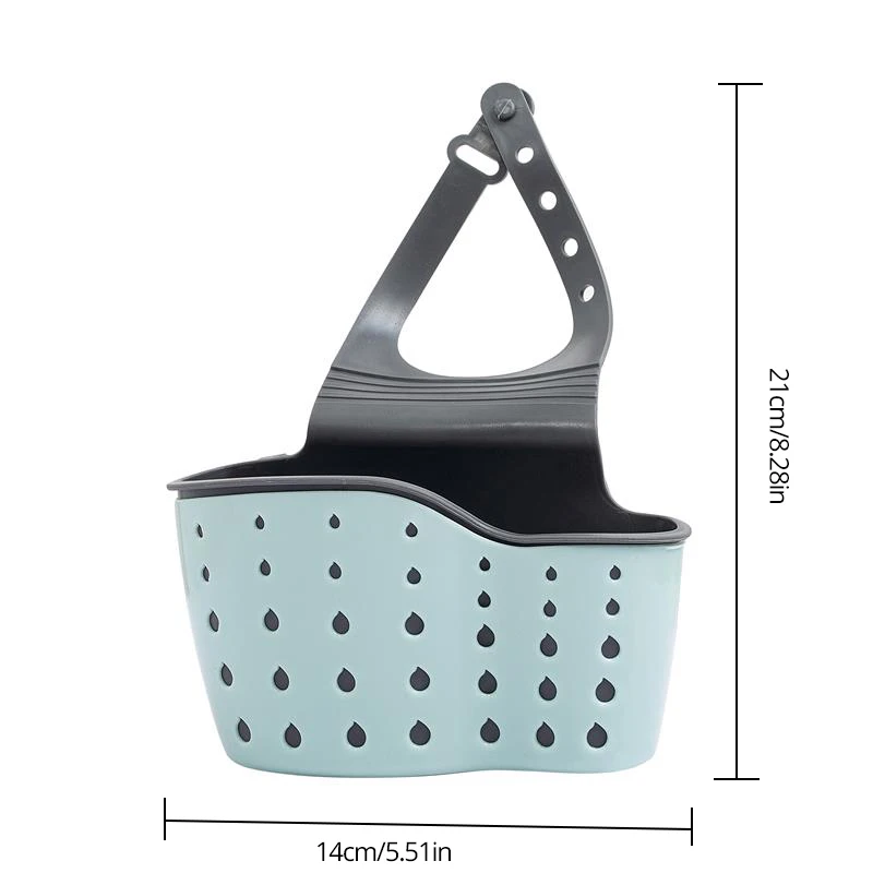 Sink Storage Rack 1Pc Sky Blue Creative Sink Storage And Drainage Rack Hanging Bag Kitchen Faucet Adjustable Storage And Hanging Basket