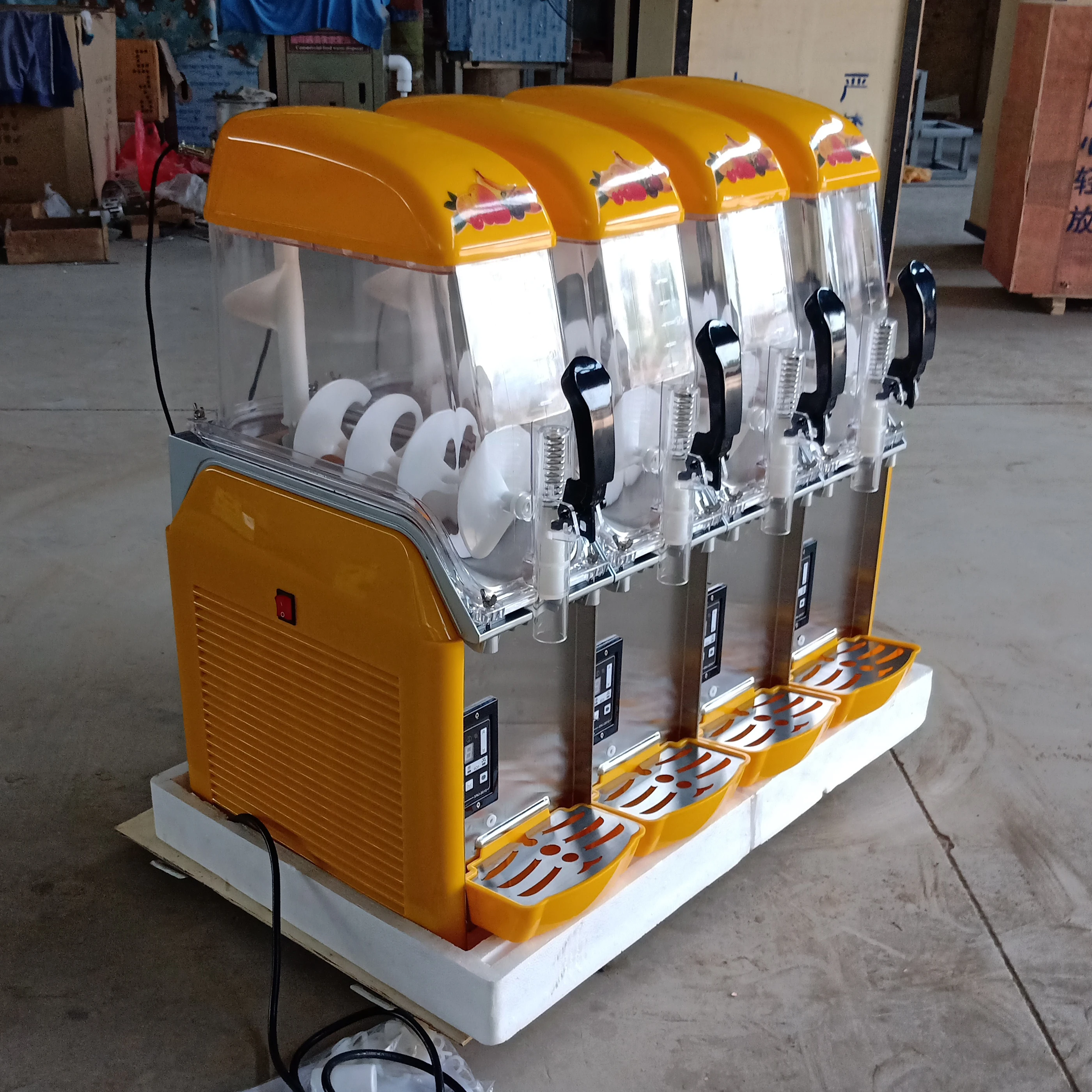 220V 110V Slush Machine 12L Ice Slushy Maker Machine Single Tank Iced Drinks for Party Commercial or Household