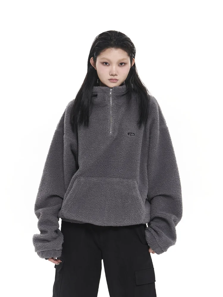 

PH-1 EGO флисовая толстовка кремово-серого цвета #035 осенне-зимний плюшевый теплый пушистый Корейский Бархатный пуловер