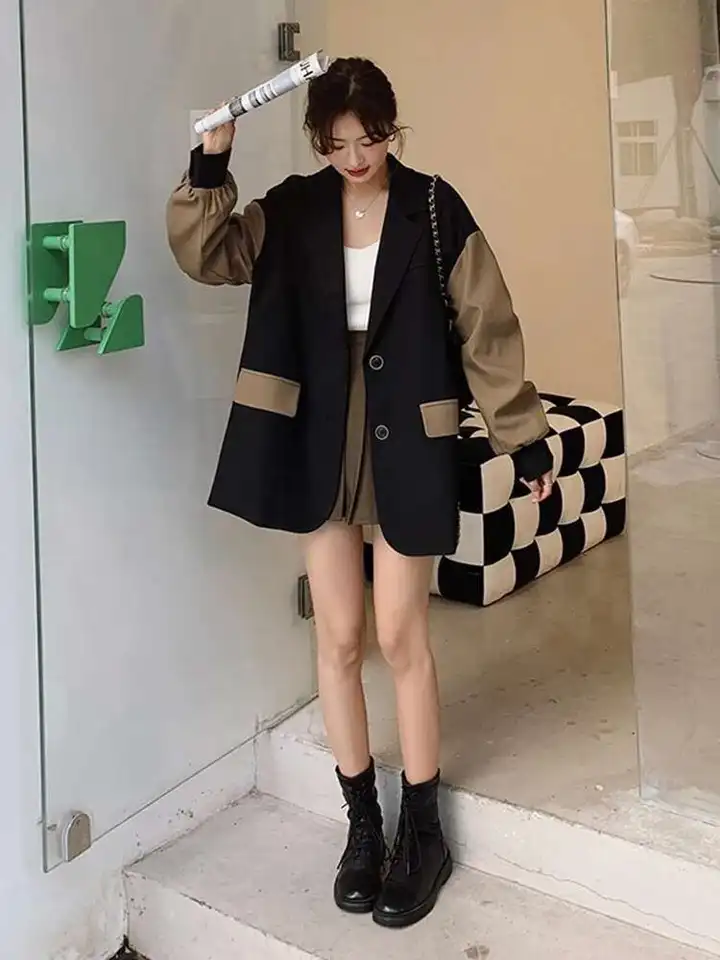 blazer spring patchwork