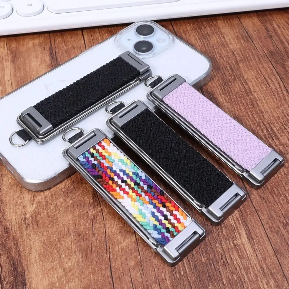 New Braided Phone Finger Ring Holder Self-Adhesive Foldable Phone Back Bracket Back-Mounted Phone Finger Grip