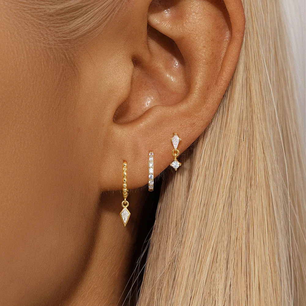 AIDE 925 Sterling Silber 3-teilige Ohrringe für Damen, Blumen-Ohrringe mit langer Kette und Quasten, vielseitig und exquisit – Detail 10